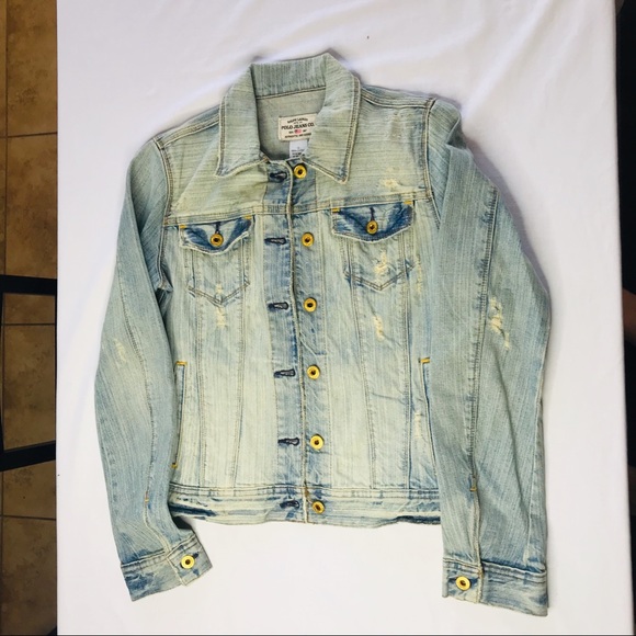 ralph lauren distressed denim jacket